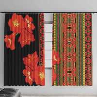 Africa Beauty Clivia Miniata Flowers Window Curtain - Wonder Print Shop