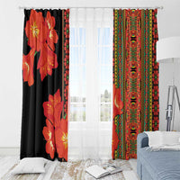 Africa Beauty Clivia Miniata Flowers Window Curtain - Wonder Print Shop