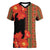 Africa Beauty Clivia Miniata Flowers Women V-Neck T-Shirt - Wonder Print Shop