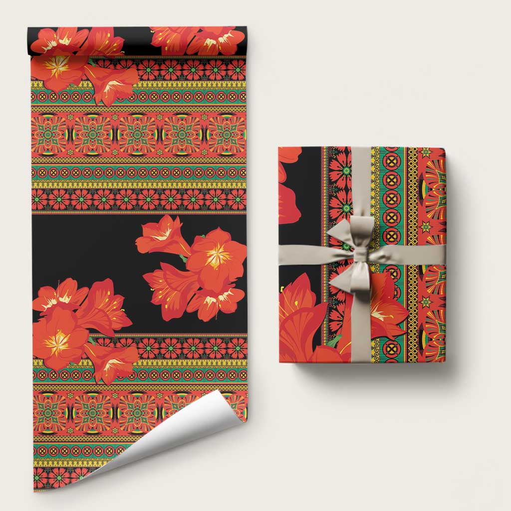 Africa Beauty Clivia Miniata Flowers Wrapping Paper - Wonder Print Shop