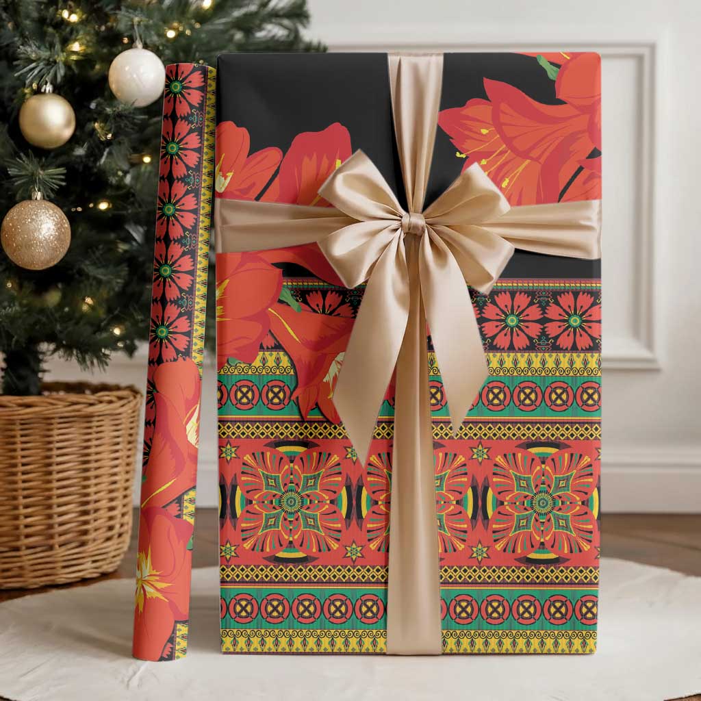 Africa Beauty Clivia Miniata Flowers Wrapping Paper - Wonder Print Shop