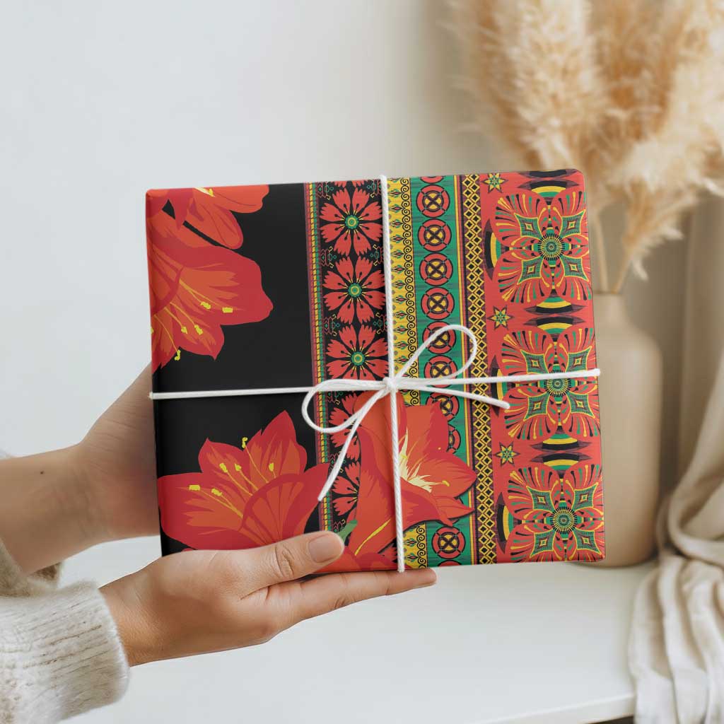Africa Beauty Clivia Miniata Flowers Wrapping Paper - Wonder Print Shop