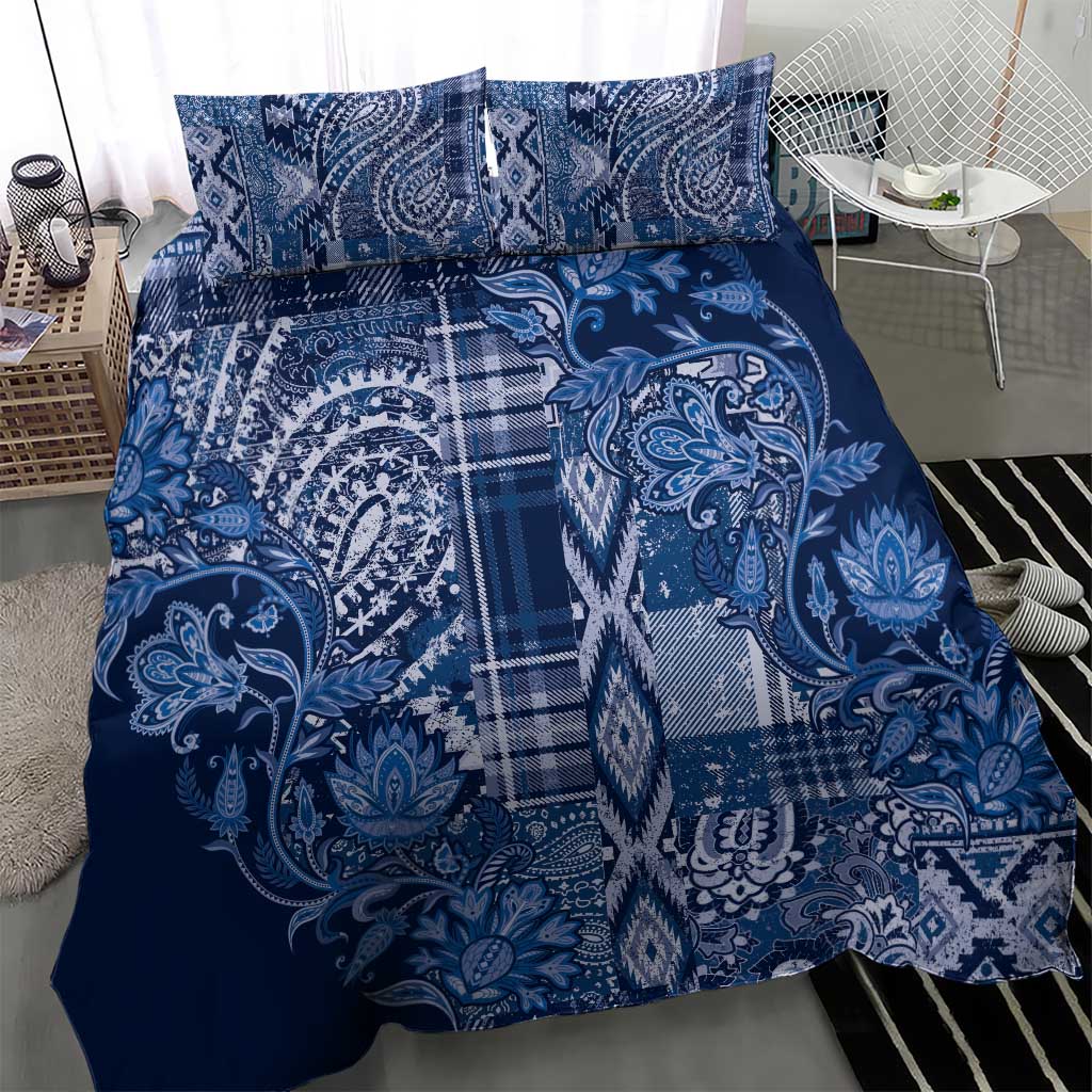 Africa Floral mix Maasai Shuka Bedding Set Blue Moitf LT9 - Wonder Print Shop