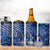 Africa Floral mix Maasai Shuka 4 in 1 Can Cooler Tumbler Blue Moitf LT9 - Wonder Print Shop