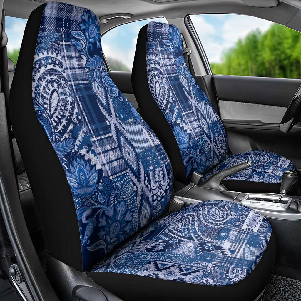Africa Floral mix Maasai Shuka Car Seat Cover Blue Moitf LT9 - Wonder Print Shop