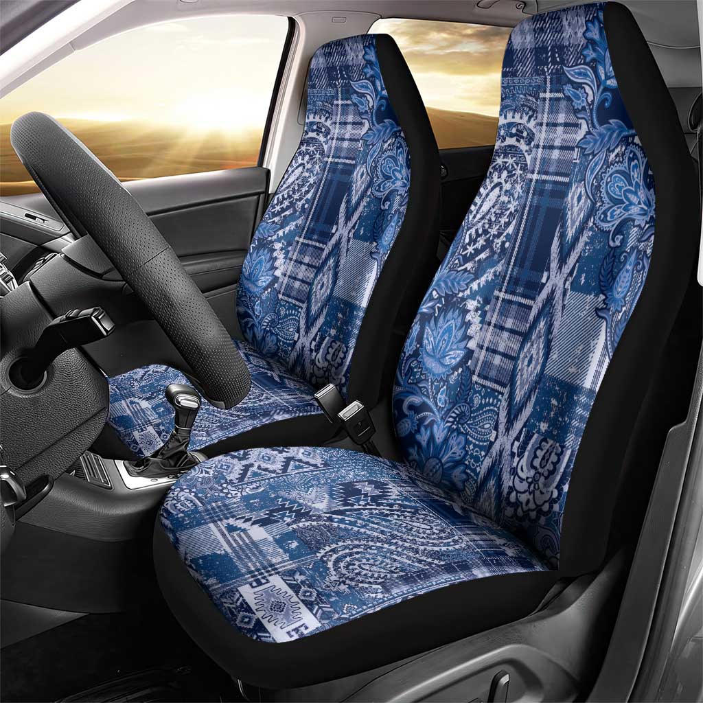 Africa Floral mix Maasai Shuka Car Seat Cover Blue Moitf LT9 - Wonder Print Shop
