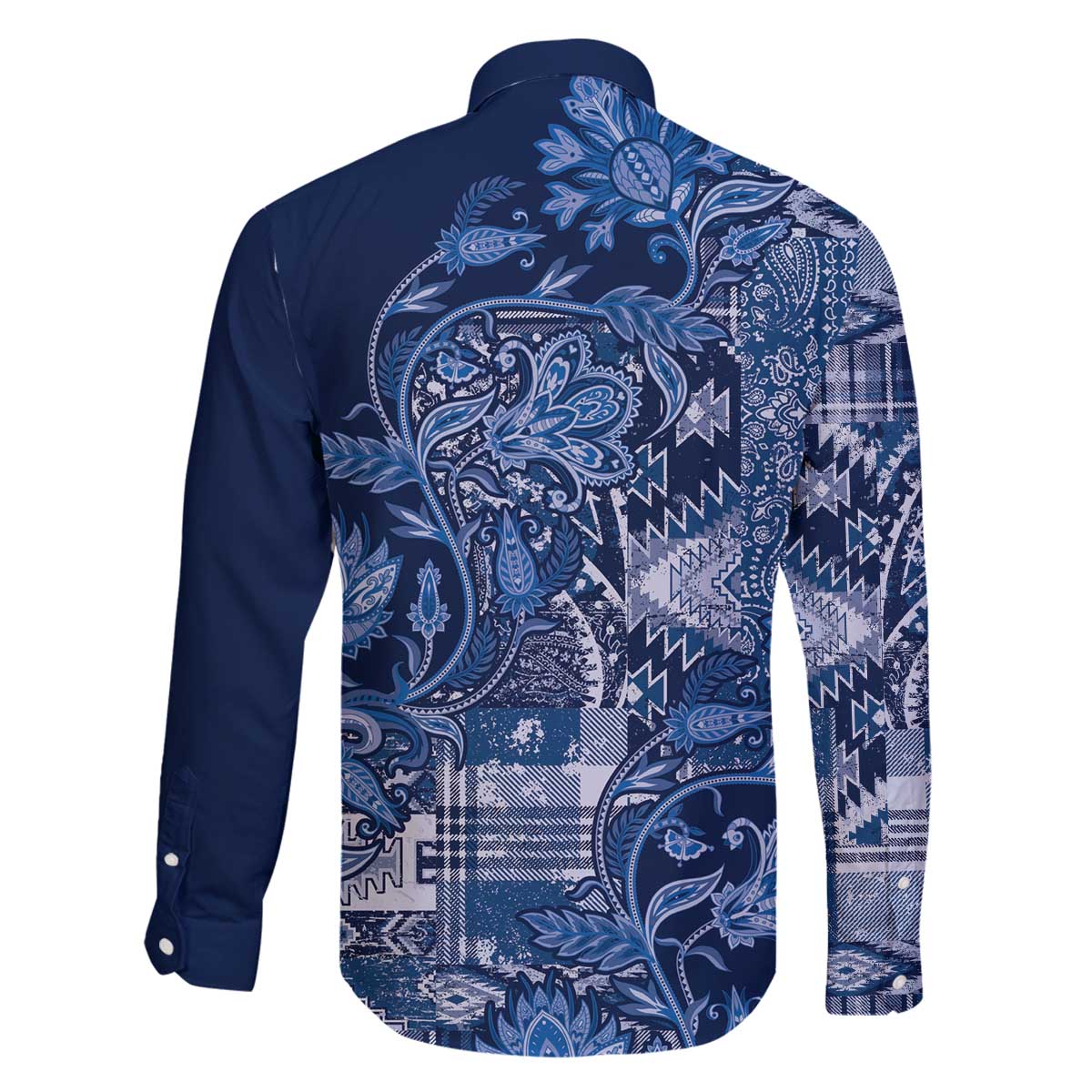 Africa Floral mix Maasai Shuka Family Matching Off Shoulder Short Dress and Hawaiian Shirt Blue Moitf LT9 - Wonder Print Shop