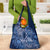 Africa Floral mix Maasai Shuka Grocery Bag Blue Moitf