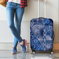 Africa Floral mix Maasai Shuka Luggage Cover Blue Moitf - Wonder Print Shop
