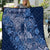Africa Floral mix Maasai Shuka Quilt Blue Moitf - Wonder Print Shop