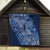 Africa Floral mix Maasai Shuka Quilt Blue Moitf - Wonder Print Shop