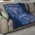 Africa Floral mix Maasai Shuka Quilt Blue Moitf - Wonder Print Shop