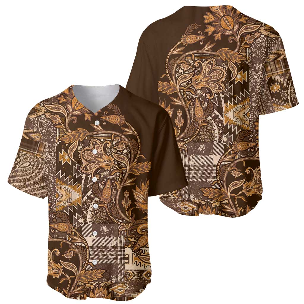 Africa Floral mix Maasai Shuka Baseball Jersey Gold Moitf LT9 - Wonder Print Shop