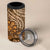 Africa Floral mix Maasai Shuka 4 in 1 Can Cooler Tumbler Gold Moitf LT9 - Wonder Print Shop