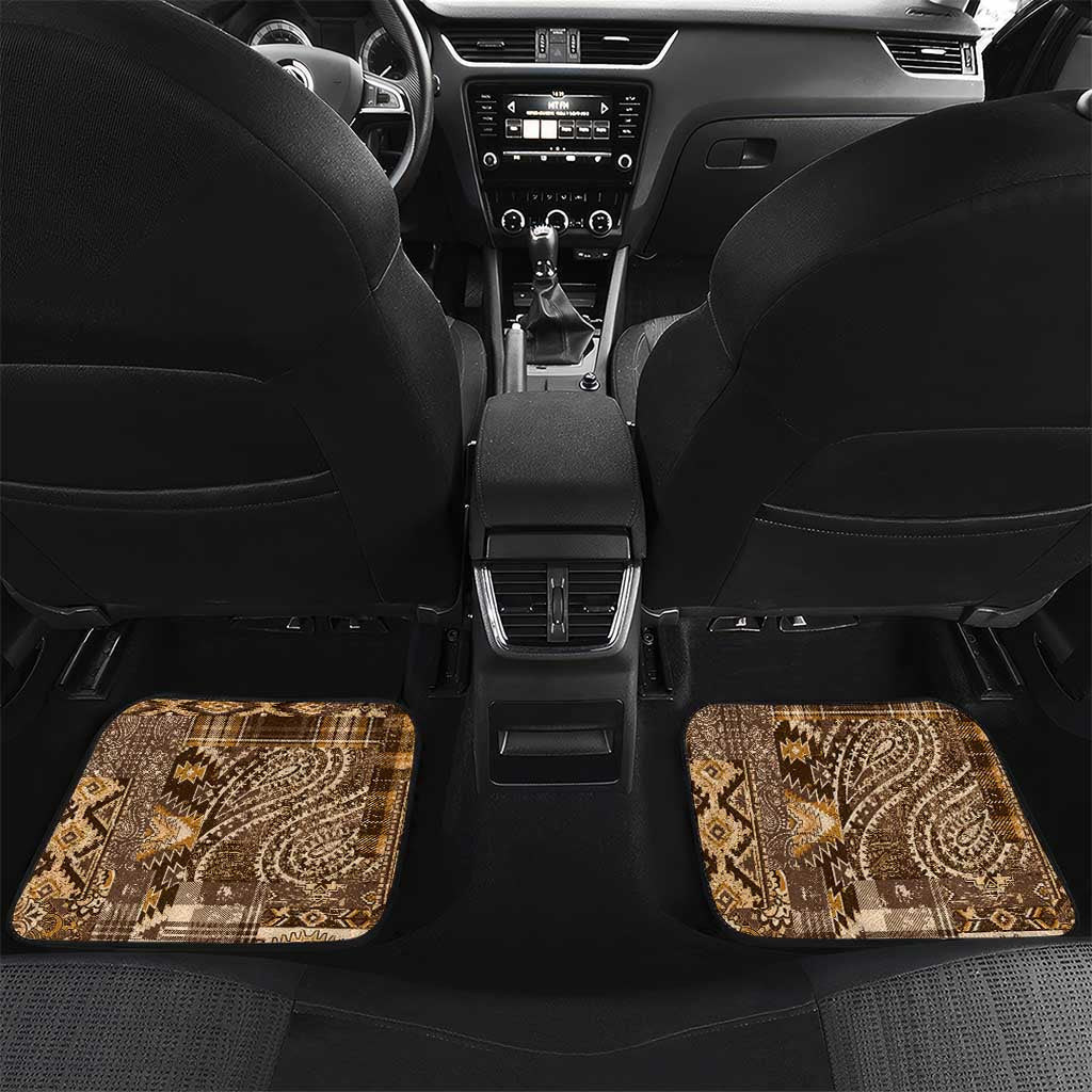 Africa Floral mix Maasai Shuka Car Mats Gold Moitf LT9 - Wonder Print Shop