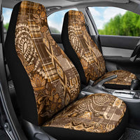 Africa Floral mix Maasai Shuka Car Seat Cover Gold Moitf LT9 - Wonder Print Shop