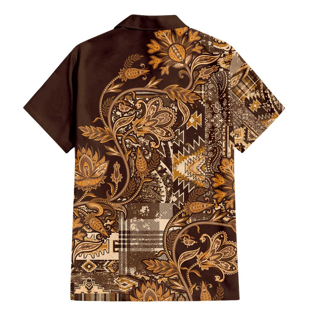 Africa Floral mix Maasai Shuka Family Matching Mermaid Dress and Hawaiian Shirt Gold Moitf LT9 - Wonder Print Shop