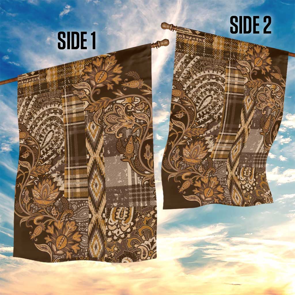 Africa Floral mix Maasai Shuka Garden Flag Gold Moitf - Wonder Print Shop
