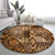 Africa Floral mix Maasai Shuka Round Carpet Gold Moitf