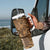 Africa Floral mix Maasai Shuka Tumbler With Handle Gold Moitf - Wonder Print Shop