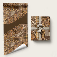 Africa Floral mix Maasai Shuka Wrapping Paper Gold Moitf - Wonder Print Shop