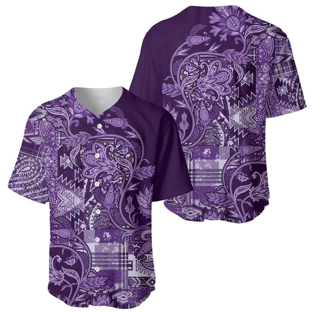 Africa Floral mix Maasai Shuka Baseball Jersey Purple Moitf LT9 - Wonder Print Shop