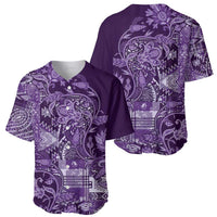 Africa Floral mix Maasai Shuka Baseball Jersey Purple Moitf LT9 - Wonder Print Shop