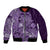 Africa Floral mix Maasai Shuka Bomber Jacket Purple Moitf LT9 - Wonder Print Shop