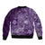 Africa Floral mix Maasai Shuka Bomber Jacket Purple Moitf LT9 - Wonder Print Shop