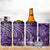 Africa Floral mix Maasai Shuka 4 in 1 Can Cooler Tumbler Purple Moitf LT9 - Wonder Print Shop