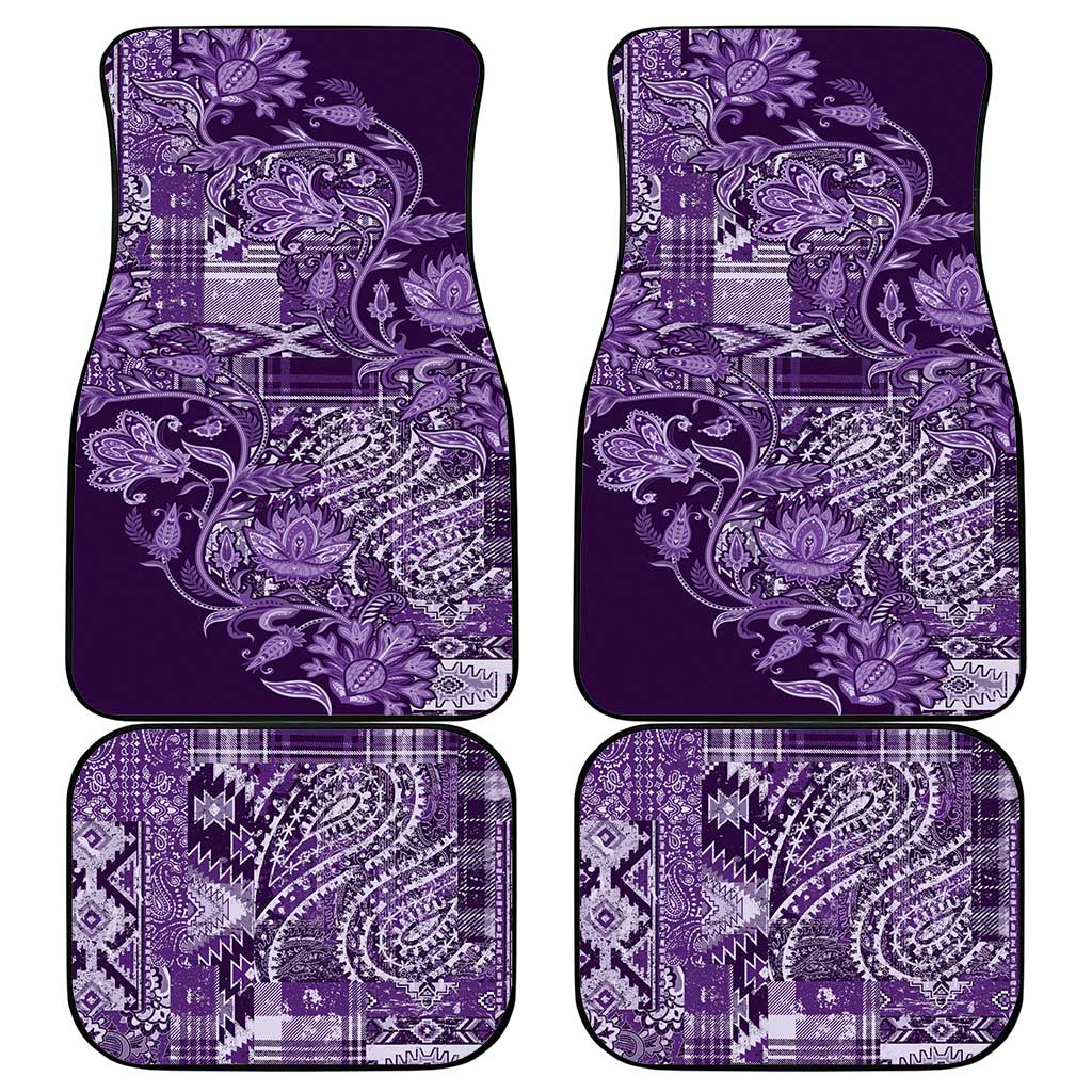 Africa Floral mix Maasai Shuka Car Mats Purple Moitf LT9 - Wonder Print Shop