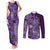 Africa Floral mix Maasai Shuka Couples Matching Tank Maxi Dress and Long Sleeve Button Shirt Purple Moitf LT9 - Wonder Print Shop