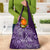 Africa Floral mix Maasai Shuka Grocery Bag Purple Moitf