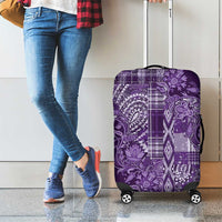 Africa Floral mix Maasai Shuka Luggage Cover Purple Moitf - Wonder Print Shop