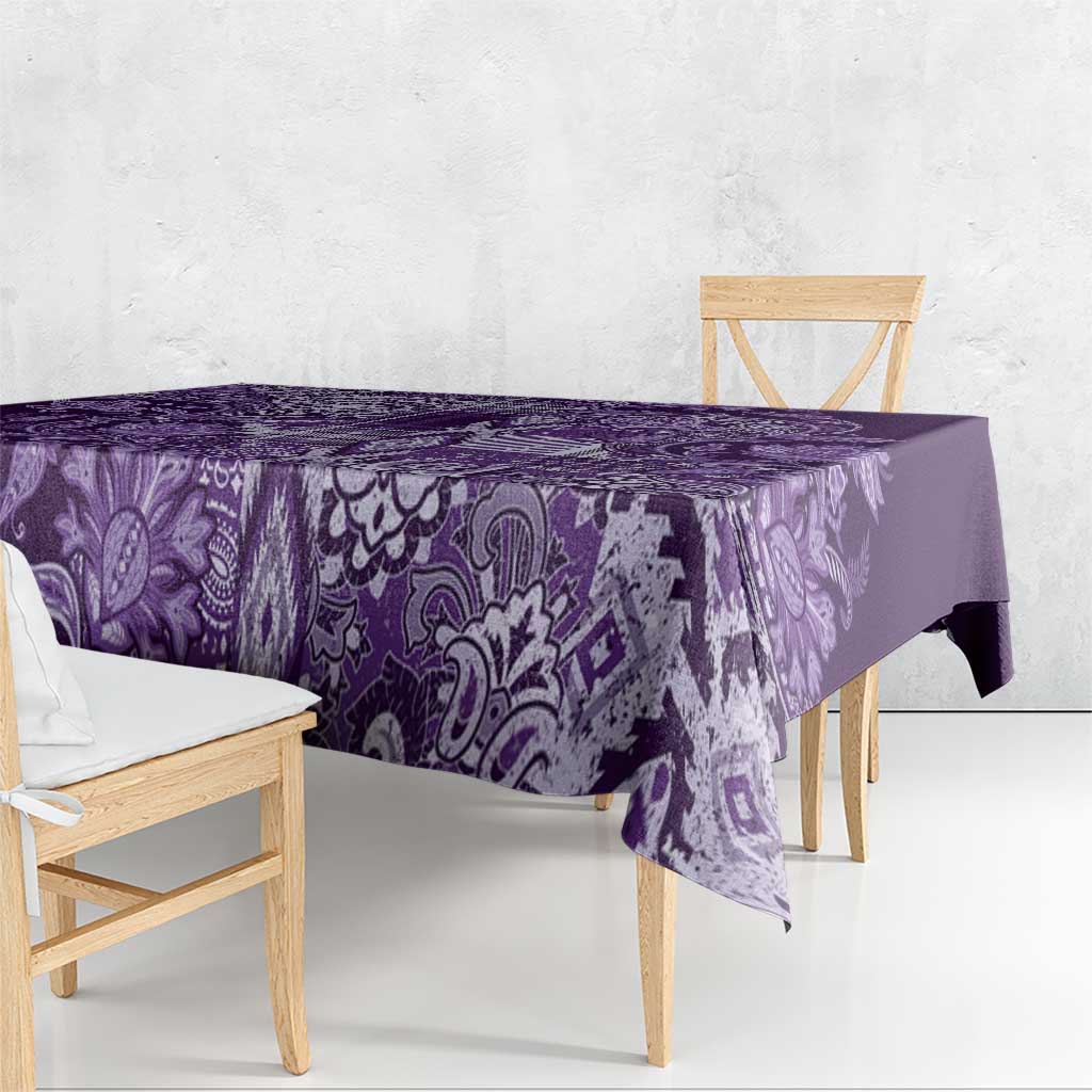 Africa Floral mix Maasai Shuka Tablecloth Purple Moitf - Wonder Print Shop