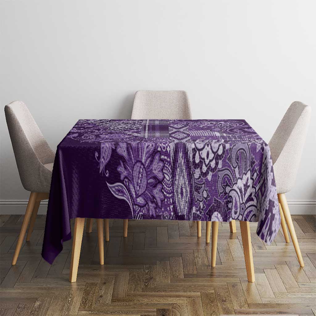 Africa Floral mix Maasai Shuka Tablecloth Purple Moitf - Wonder Print Shop