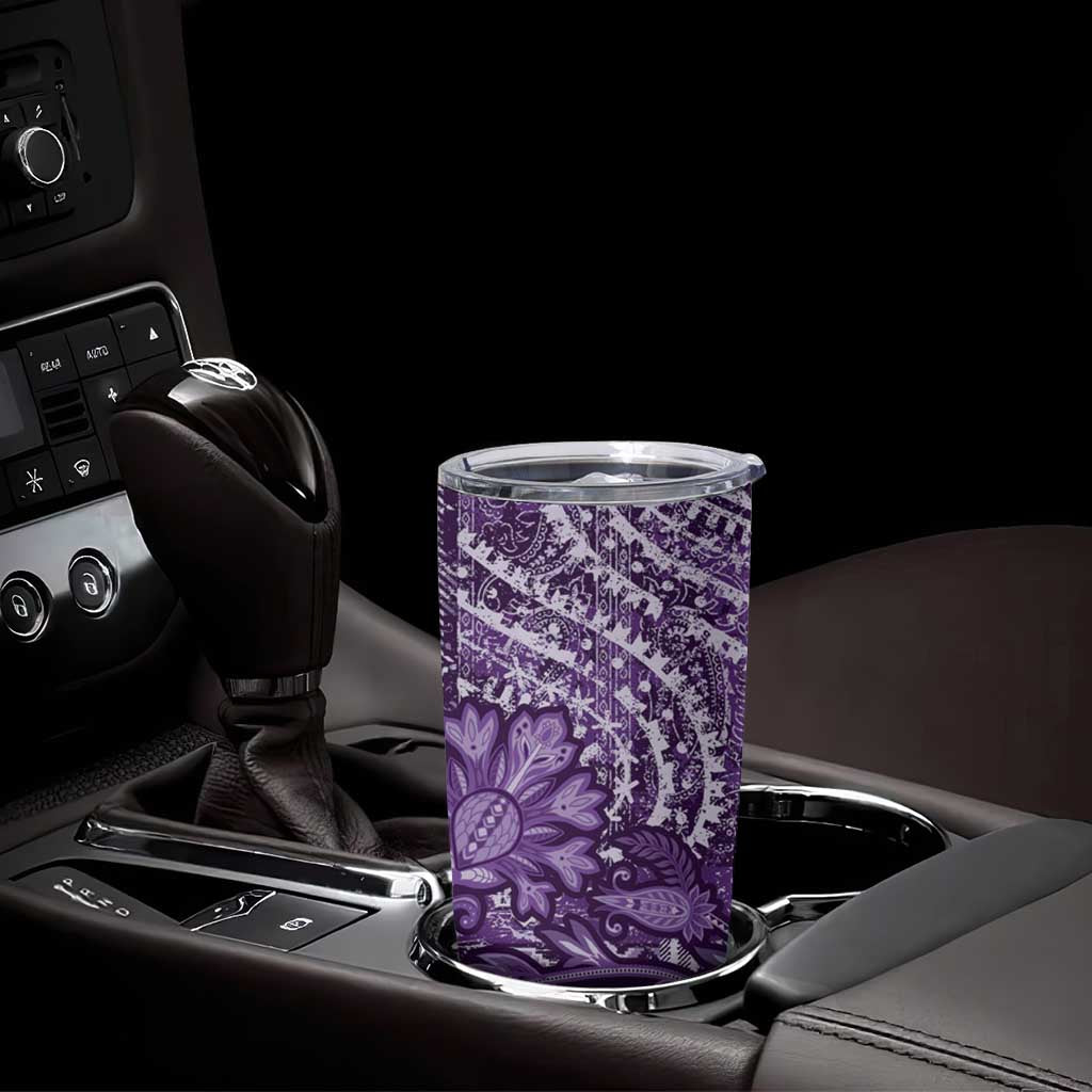 Africa Floral mix Maasai Shuka Tumbler Cup Purple Moitf - Wonder Print Shop