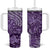 Africa Floral mix Maasai Shuka Tumbler With Handle Purple Moitf - Wonder Print Shop