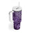 Africa Floral mix Maasai Shuka Tumbler With Handle Purple Moitf - Wonder Print Shop