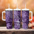 Africa Floral mix Maasai Shuka Tumbler With Handle Purple Moitf - Wonder Print Shop
