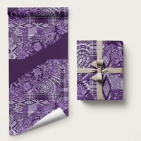 Africa Floral mix Maasai Shuka Wrapping Paper Purple Moitf - Wonder Print Shop