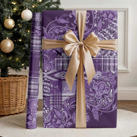 Africa Floral mix Maasai Shuka Wrapping Paper Purple Moitf - Wonder Print Shop