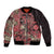 Africa Floral mix Maasai Shuka Bomber Jacket Red Moitf LT9 - Wonder Print Shop