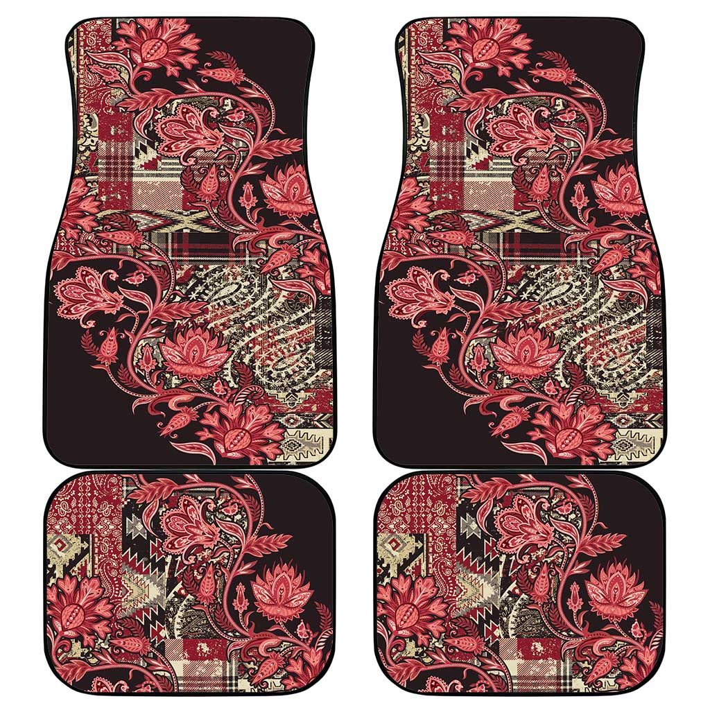 Africa Floral mix Maasai Shuka Car Mats Red Moitf LT9 - Wonder Print Shop