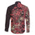 Africa Floral mix Maasai Shuka Family Matching Puletasi and Hawaiian Shirt Red Moitf - Wonder Print Shop