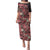 Africa Floral mix Maasai Shuka Family Matching Puletasi and Hawaiian Shirt Red Moitf - Wonder Print Shop