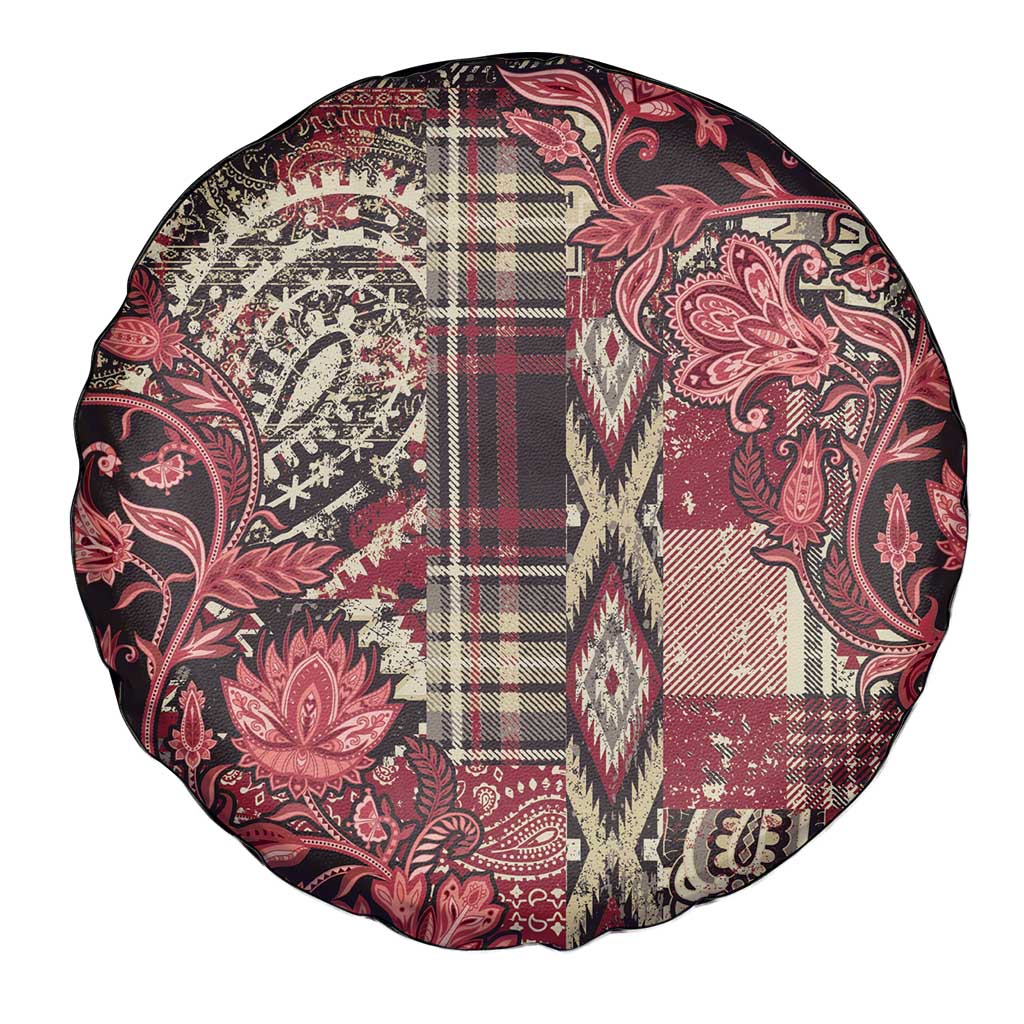 Africa Floral mix Maasai Shuka Spare Tire Cover Red Moitf - Wonder Print Shop
