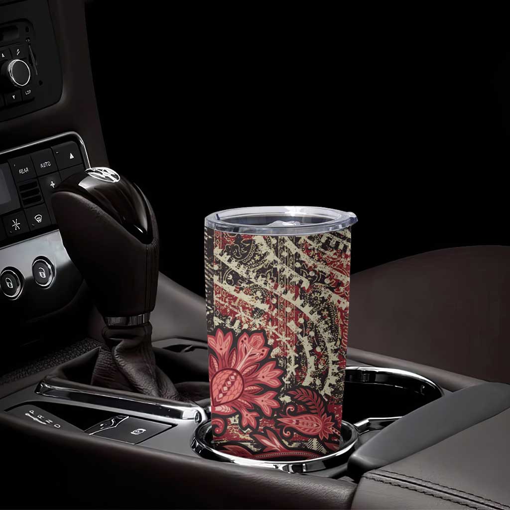 Africa Floral mix Maasai Shuka Tumbler Cup Red Moitf - Wonder Print Shop