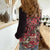 Africa Floral mix Maasai Shuka Women Casual Shirt Red Moitf - Wonder Print Shop