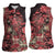 Africa Floral mix Maasai Shuka Women Sleeveless Polo Shirt Red Moitf - Wonder Print Shop
